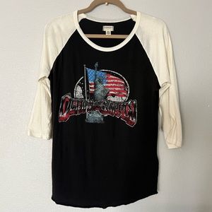 NWT Denim & Supply Ralph Lauren baseball reglan 3/4 sleeve tee American Flag Lg